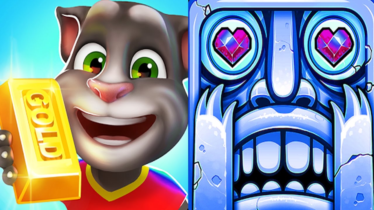 Talking Tom Gold Run VS Temple Run 2 Frozen Shadows Android Gameplay HD #5