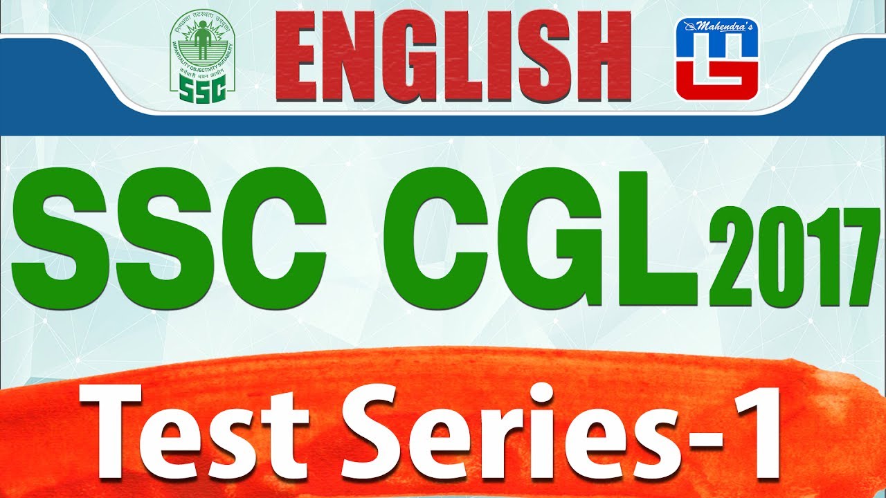 TEST SERIES -1 | ENGLISH | BEST EXPLANATION | SSC CGL 2017