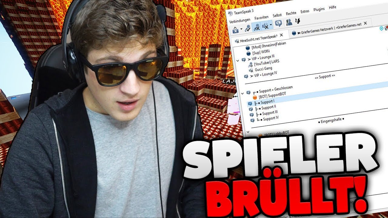Spieler brüllt mich an wegen Streich ...