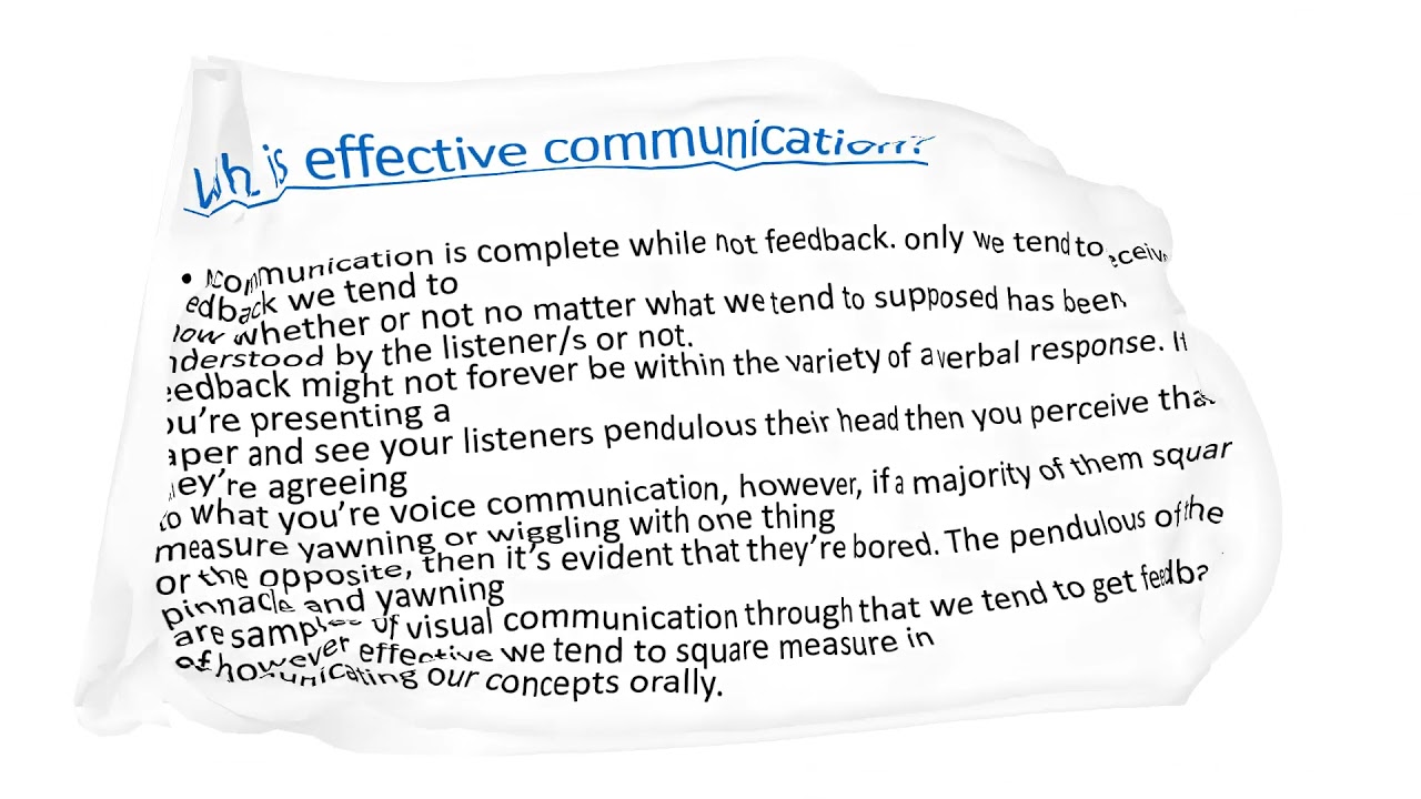 What is effective communication? Discuss with examples. | SOL ABE Question