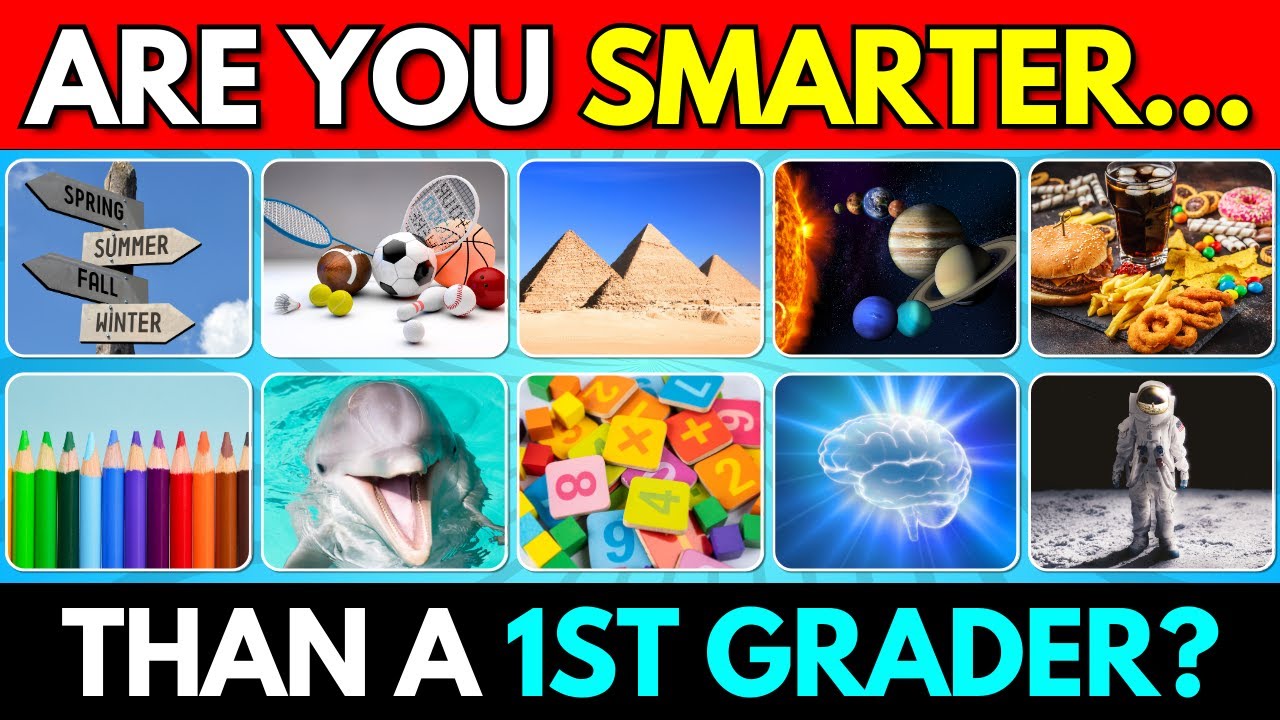 Are You Smarter Than a 1st Grader? 🤔 | General Knowledge Quiz 📚