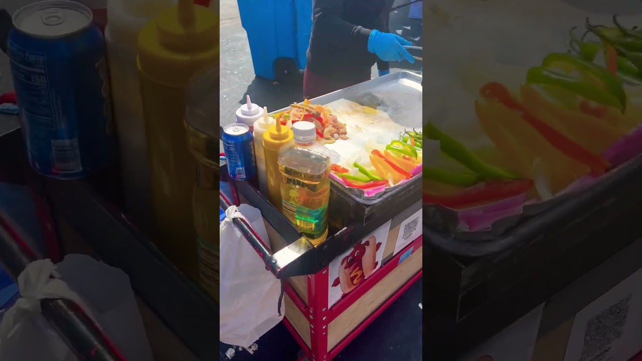 San Francisco Street Food #streetfood #hotdog #sanfrancisco #pier39 #shortvideo #foodie