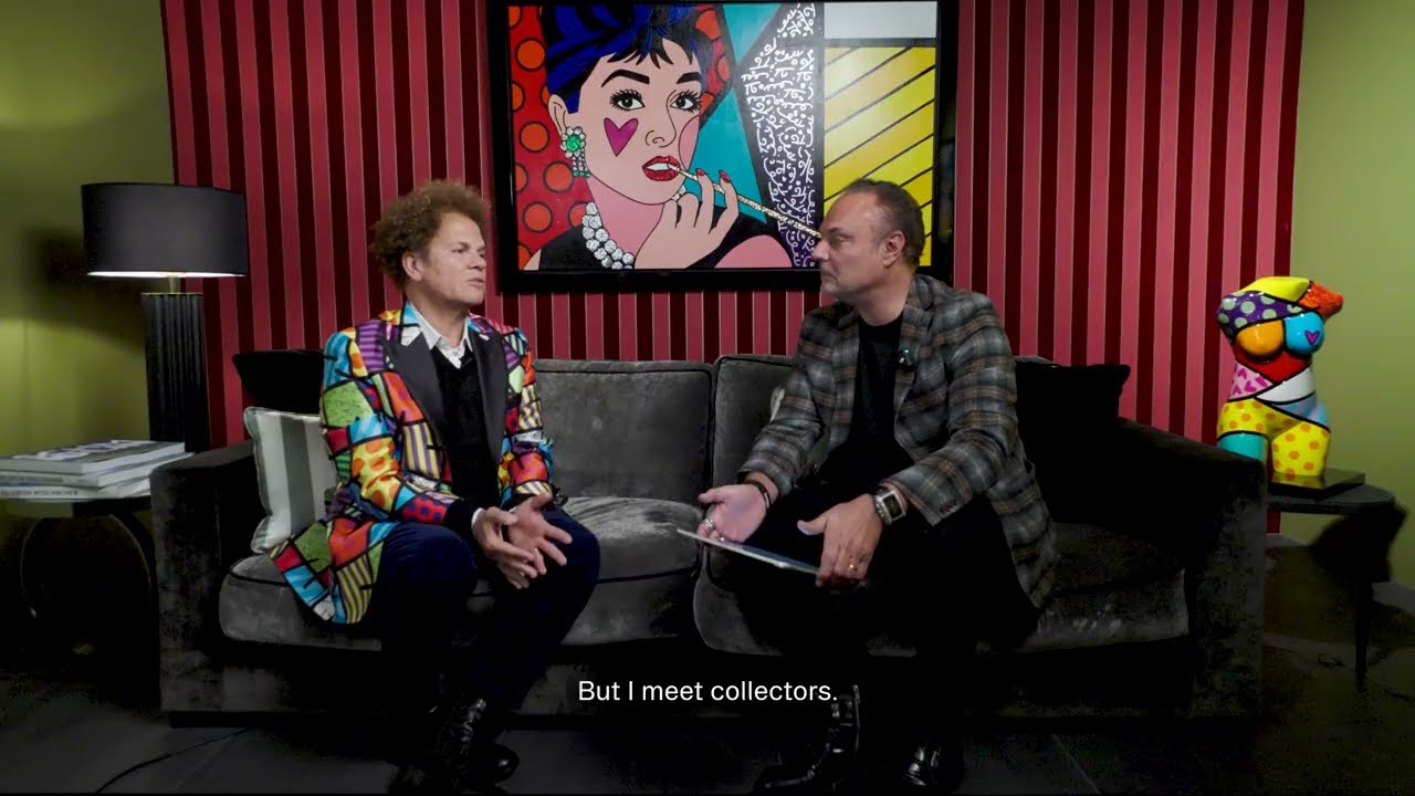 Romero Britto  in an interview at Art on Ice