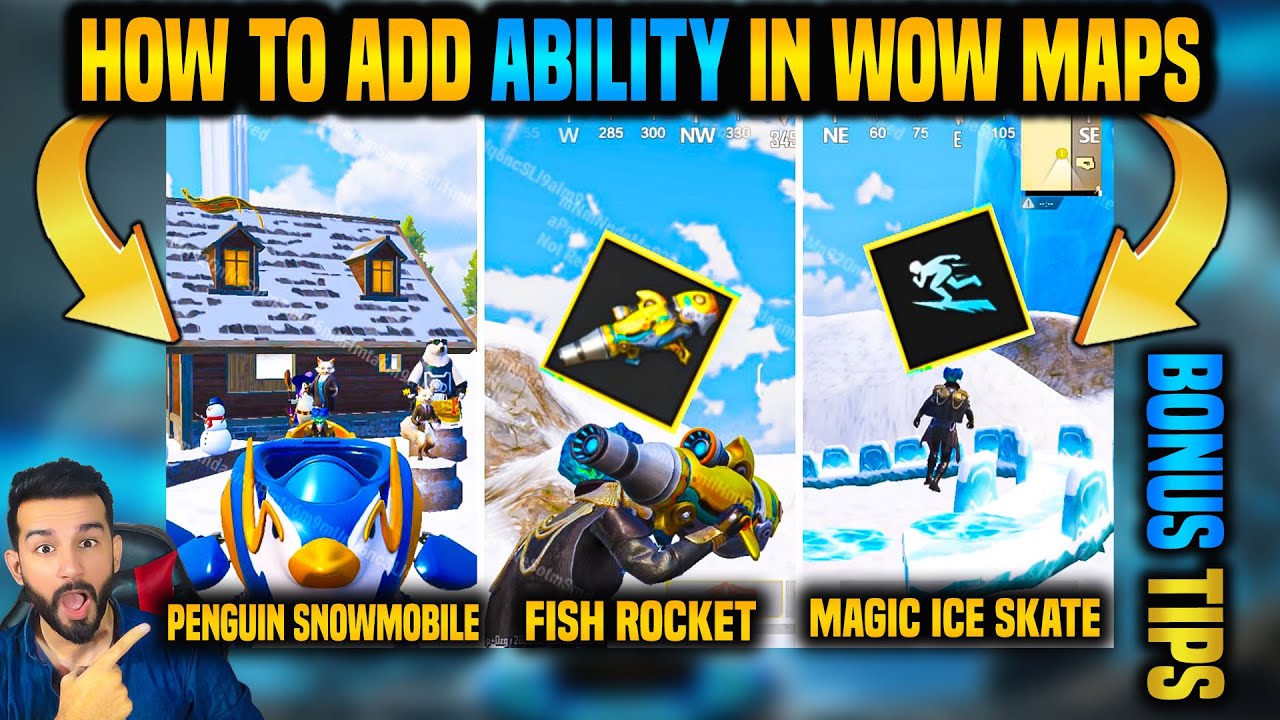HOW TO ADD MAGIC ICE SKATES , PENGUIN SNOWMOBILE & FISH ROCKET IN WOW MAP | BONUS TIPS WOW CREATOR