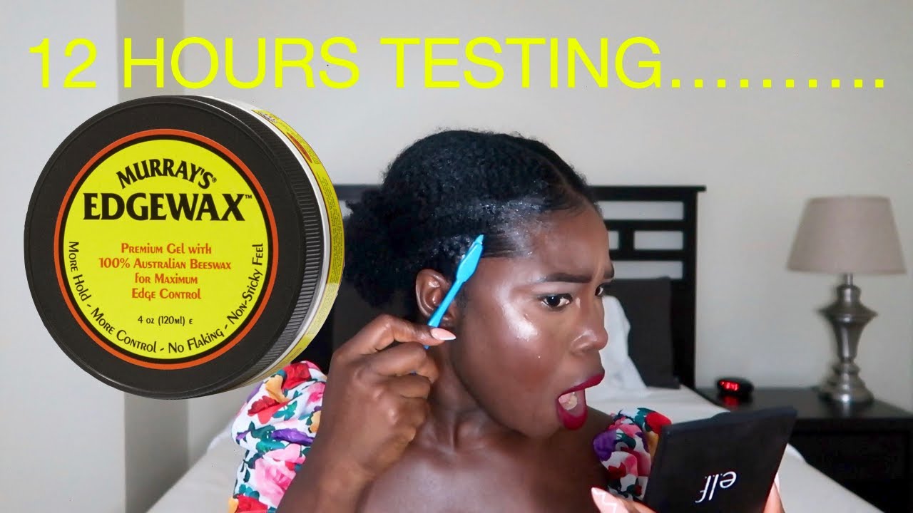 MURRAY'S EDGE WAX REVIEW ON 4C HAIR| TESTING MURRAY'S EDGE WAX ON MY 4C EDGES FOR 12 HOURS AND.....