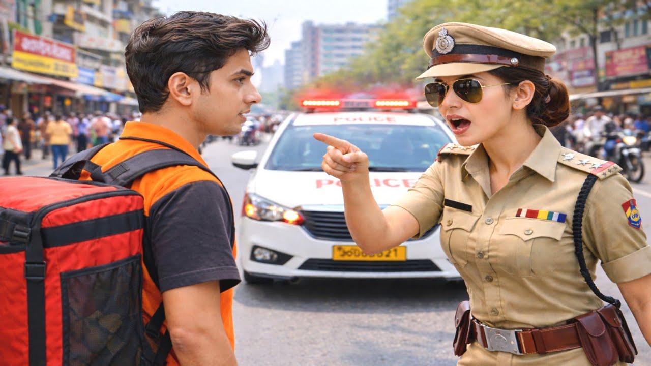 “डिलीवरी बॉय समझकर एक साधारण लड़की ने रोका… अगले ही पल पुलिस वाली ने आखिर क्यों सलाम ठोक दिया?”
