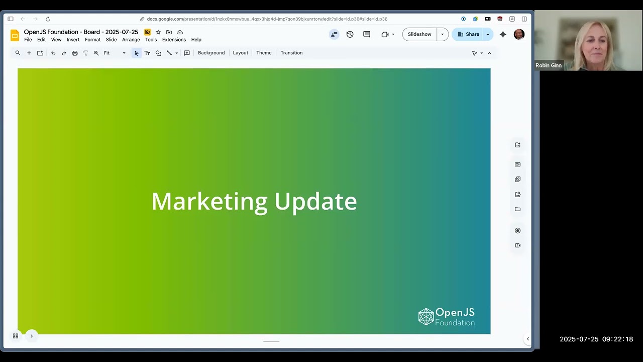 OpenJS Foundation Public Board of Directors Meetings- July 25, 2025