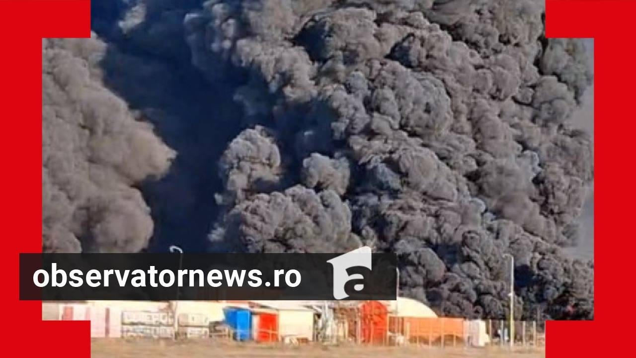 Incendiul uriaş din Arad i-a panicat pe localnici. 
