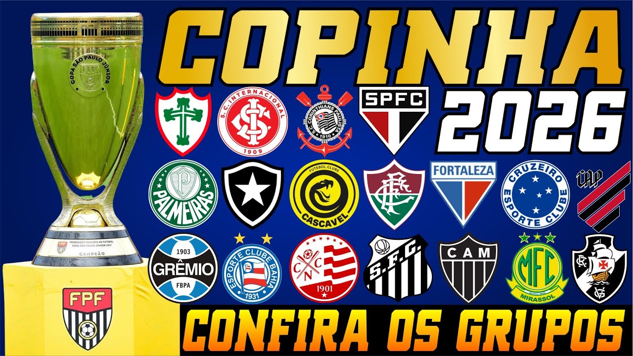 COPA S&Atilde;O PAULO 2026 - CONFIRA OS GRUPOS