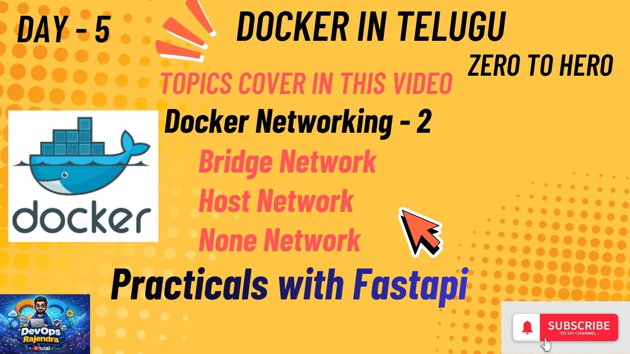 Day-5 Docker Networking Practicals | #devops #docker #devsecops #mlops #education