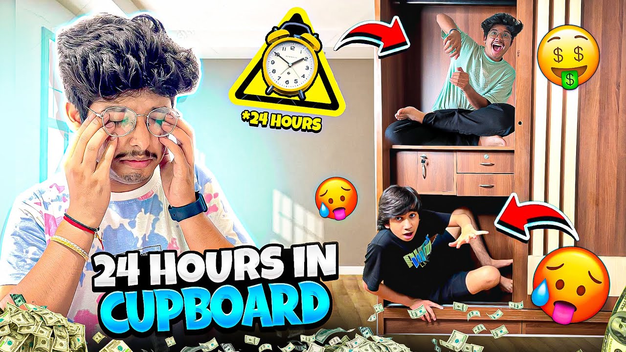 Living In Cupboard Of TSG Bootcamp For 24 Hours😍Who Can Survive Wins 20,000₹ 😨- Jash Dhoka Vlogs