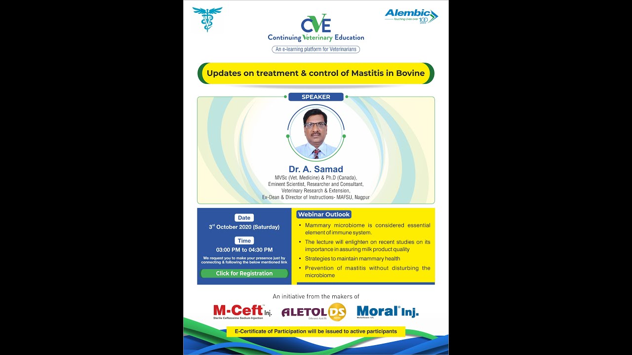 Updates on Treatment & Control of Mastitis in Bovine