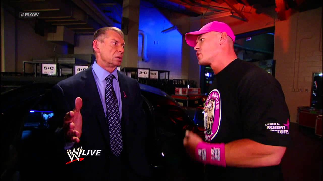 John Cena tries to console AJ Lee: Raw, Oct. 22, 2012