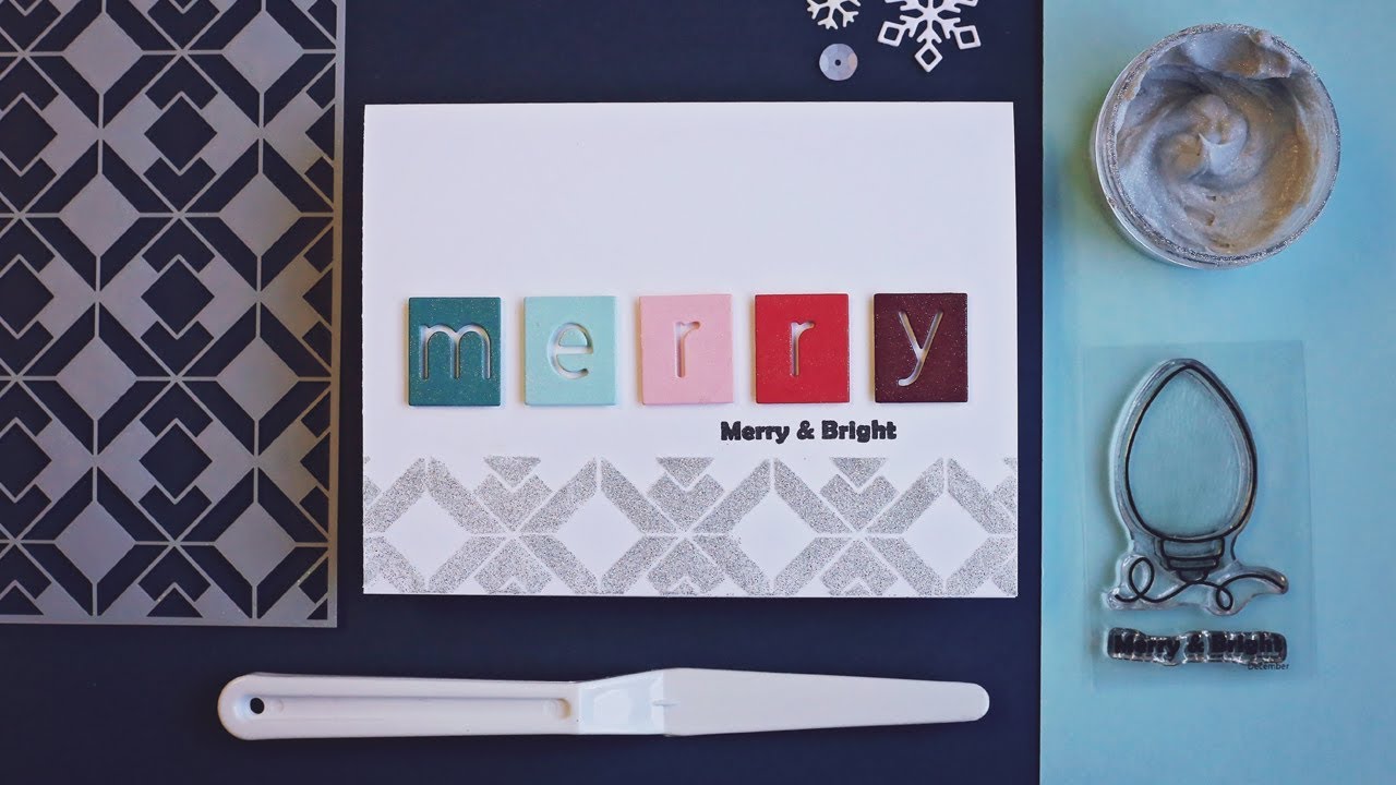 Simple Card Design with Alphabet Die Cuts + Giveaway