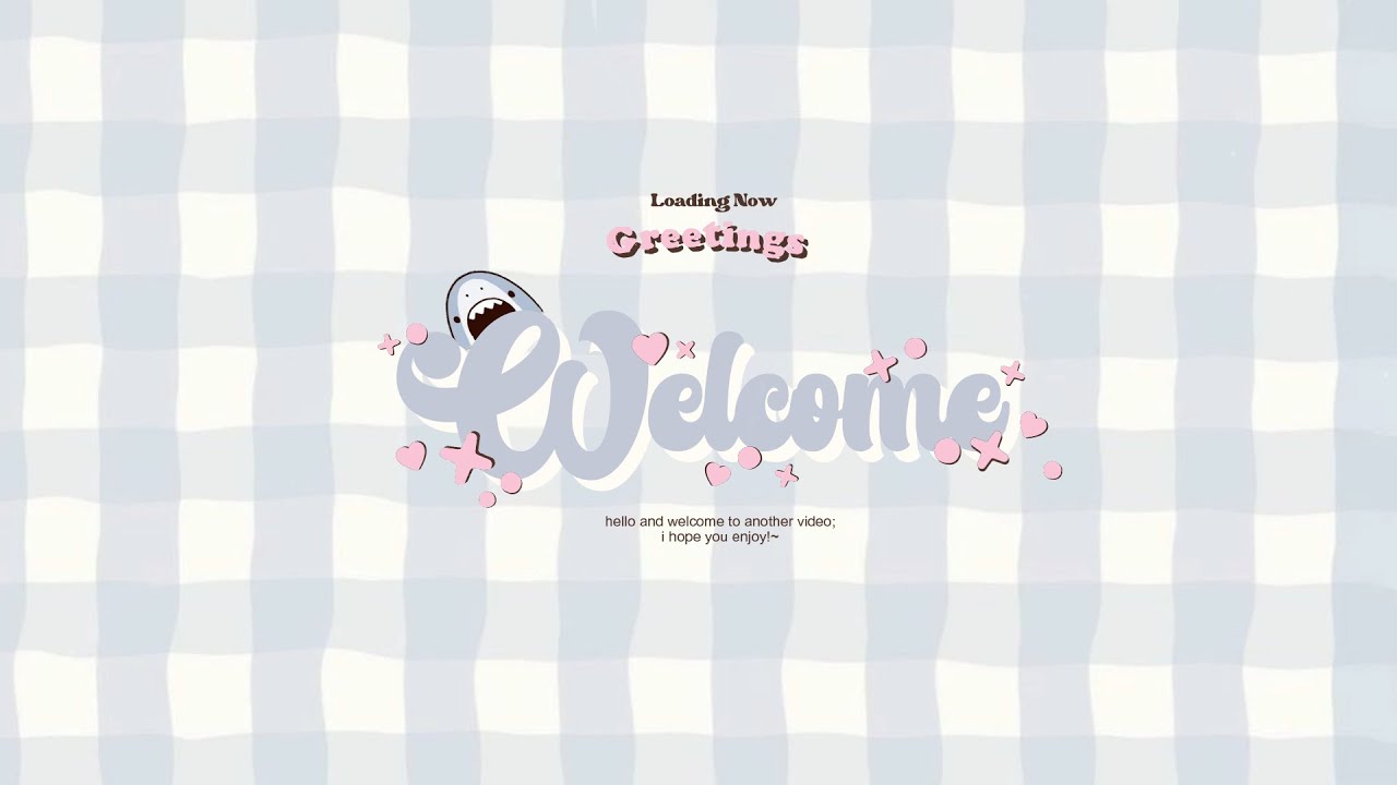 cute 'blue' aesthetic Intro & Outro templates w/ shark | FREE FOR USE