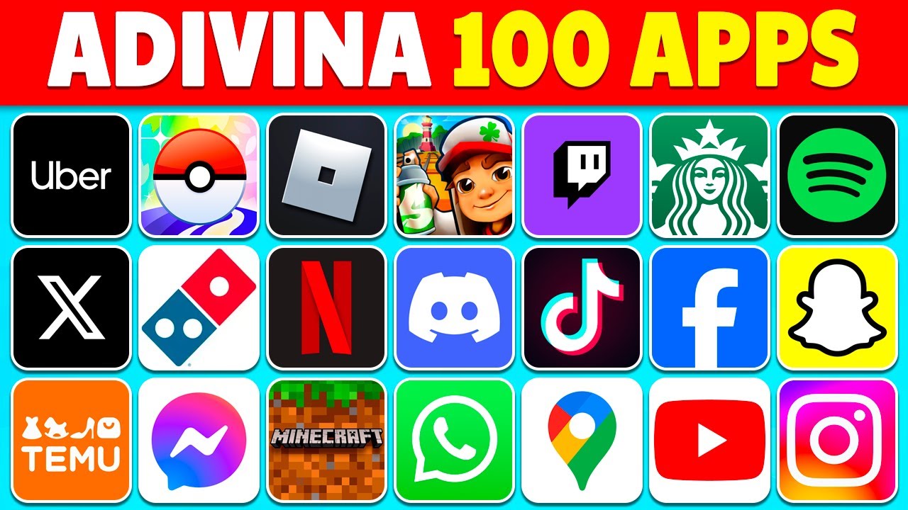 Adivina la APP en 3 Segundos | 100 Logos de Apps | Quiz 2024📱