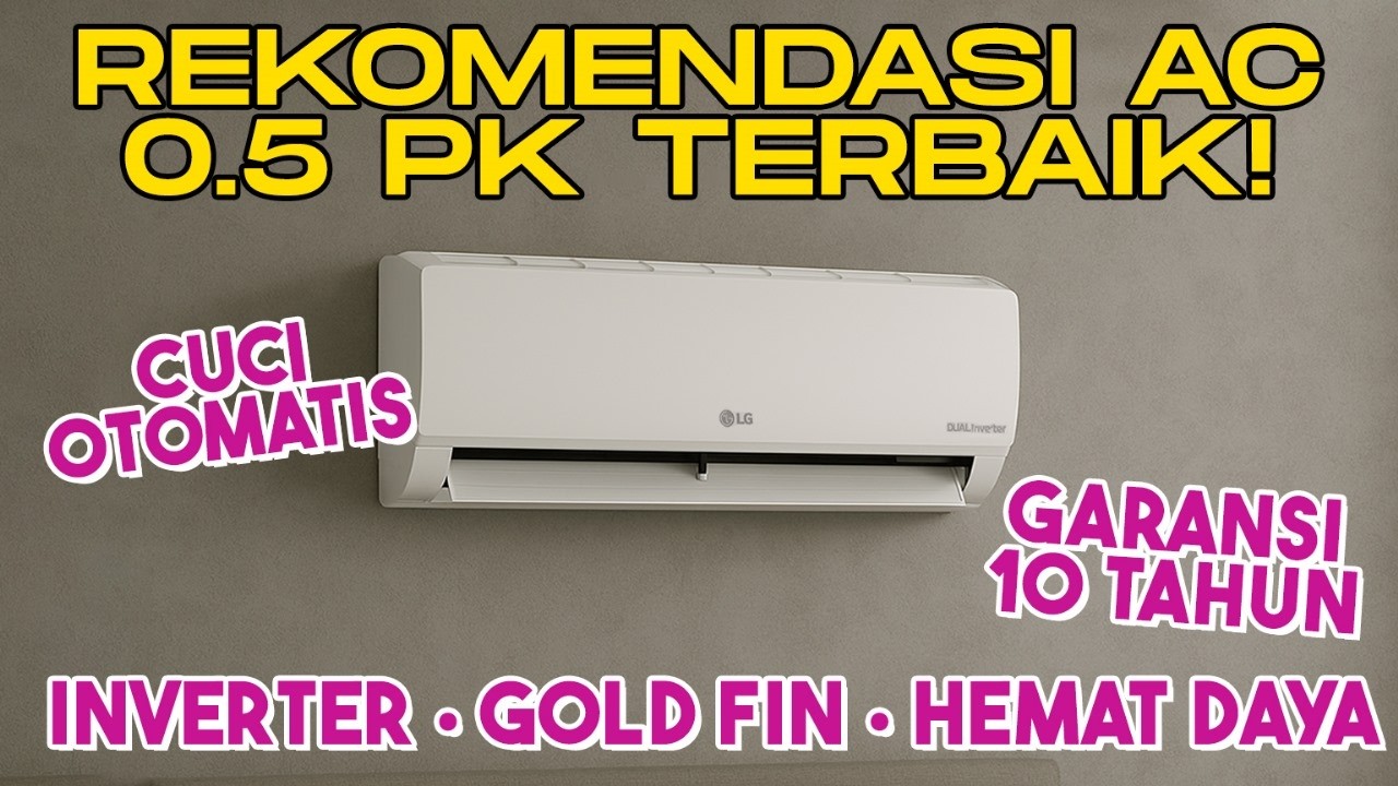 Rekomendasi AC 0.5 PK Terbaik 2025, Cuma 1500 sehari & Ga Berisik! | AC LG DUALCOOL Inverter T05EV5