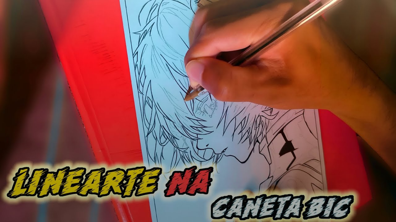 Linearte na caneta bic! Não precisa de muito pra você ser um desenhista!! ,💥📝