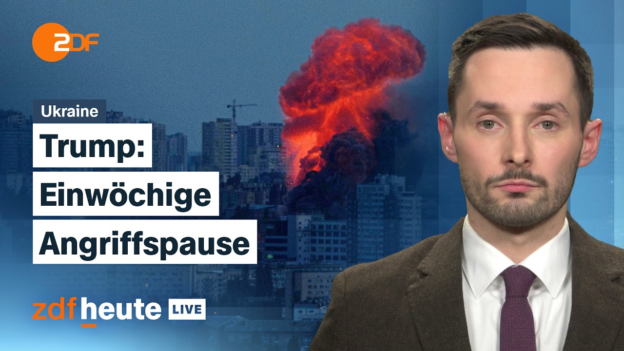 Trump: Einwöchige Angriffspause auf Städte in Ukraine - Erfolge mit Kampfrobotern | ZDFheute live