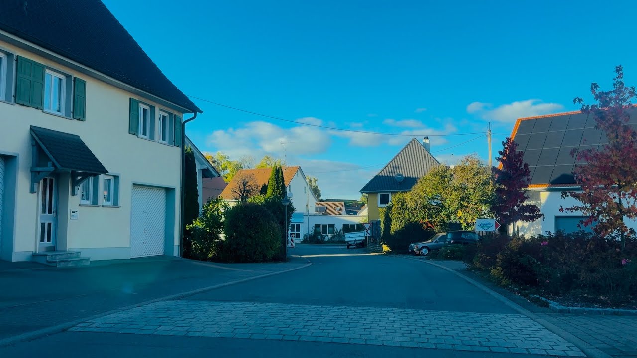 4k Ostrach 🇩🇪/Drive From Ostrach to Reute /18. October 2025