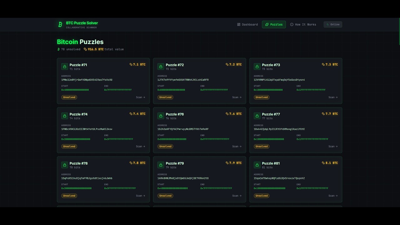 BTC Puzzle Solver