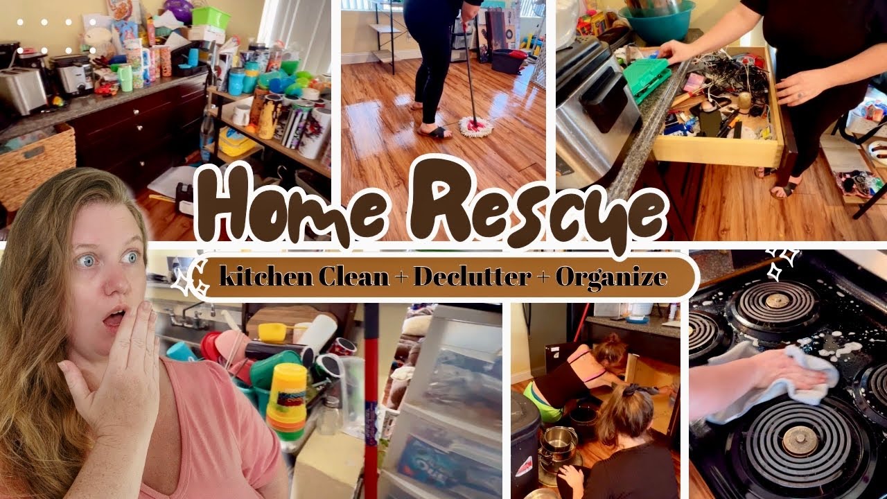 Massive Free Kitchen Clean Declutter and Organize for Mama In Need! Cleaning Motivation