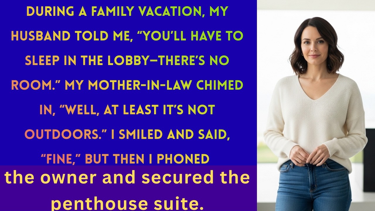 “No Room for Me on Family Trip! Forced to Sleep in the Lobby—So I Upgraded to the Penthouse.”