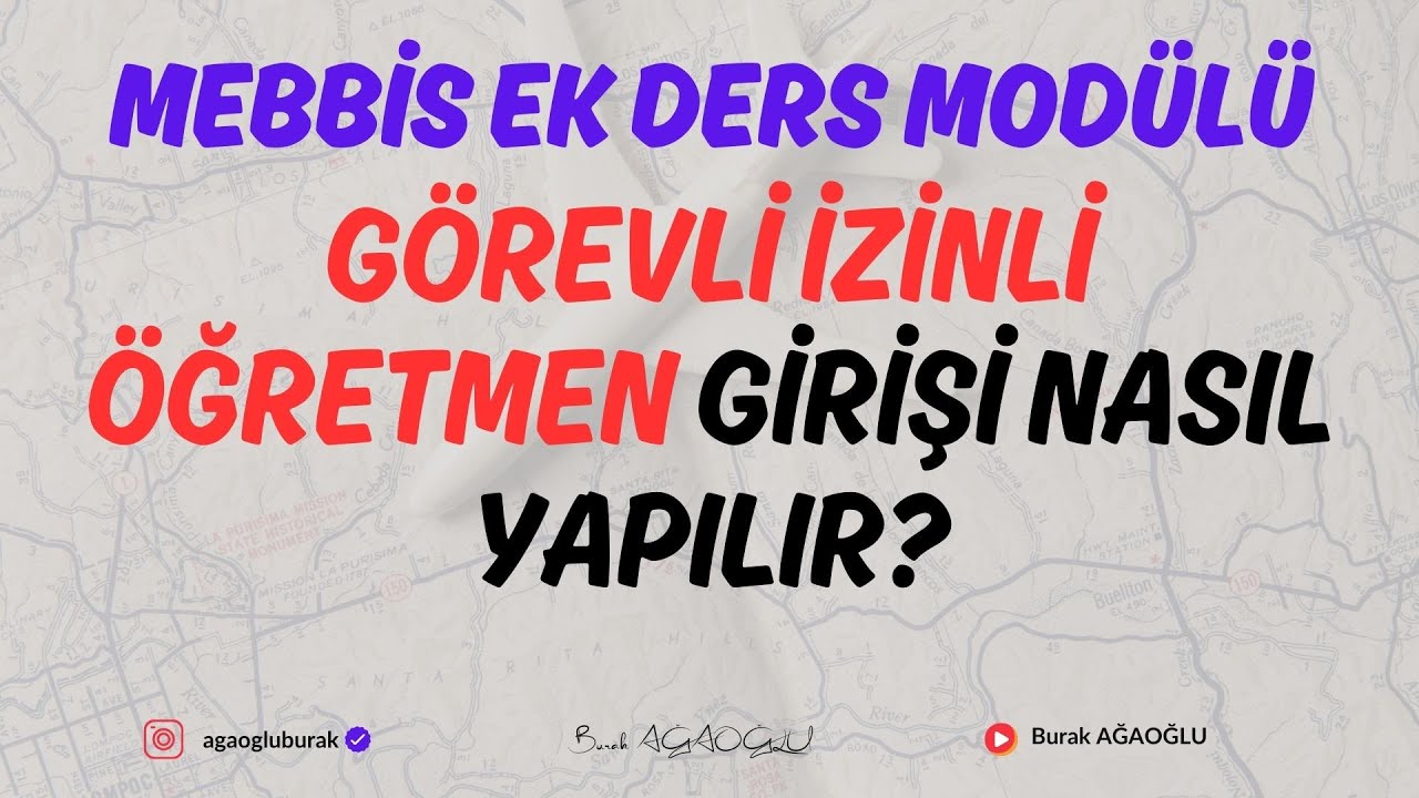 MEBBİS EK DERS MOD&Uuml;L&Uuml; 