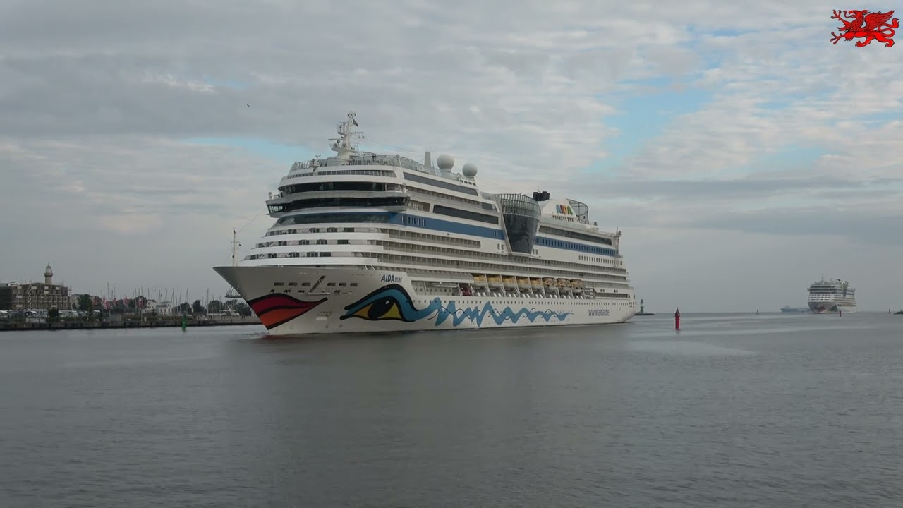 08.06.2024 Warnemünde, heute wieder ein Doppelanlauf AIDAdiva & AIDAmar.