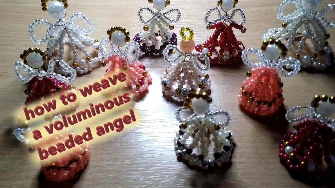 how to weave a voluminous beaded angel