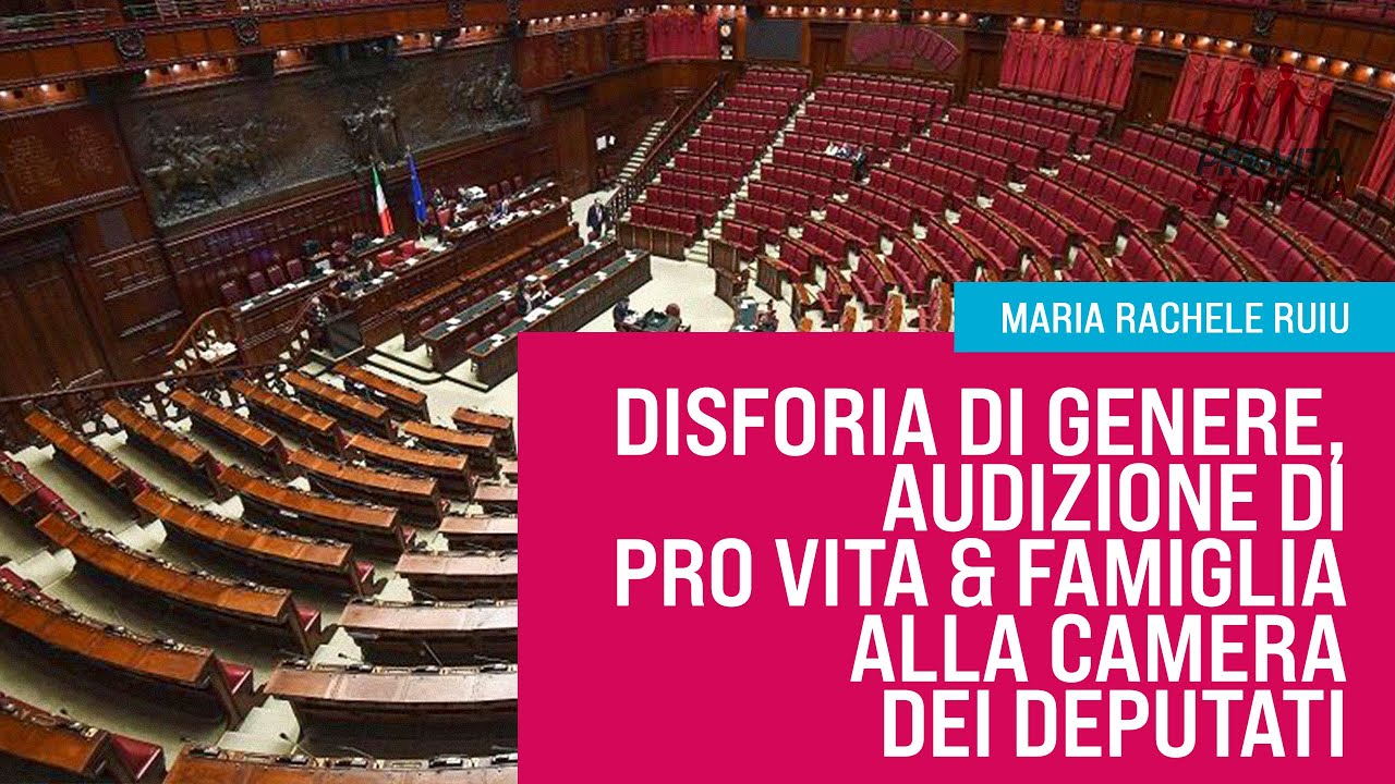 Disforia di Genere: audizione di Pro Vita & Famiglia alla Camera
