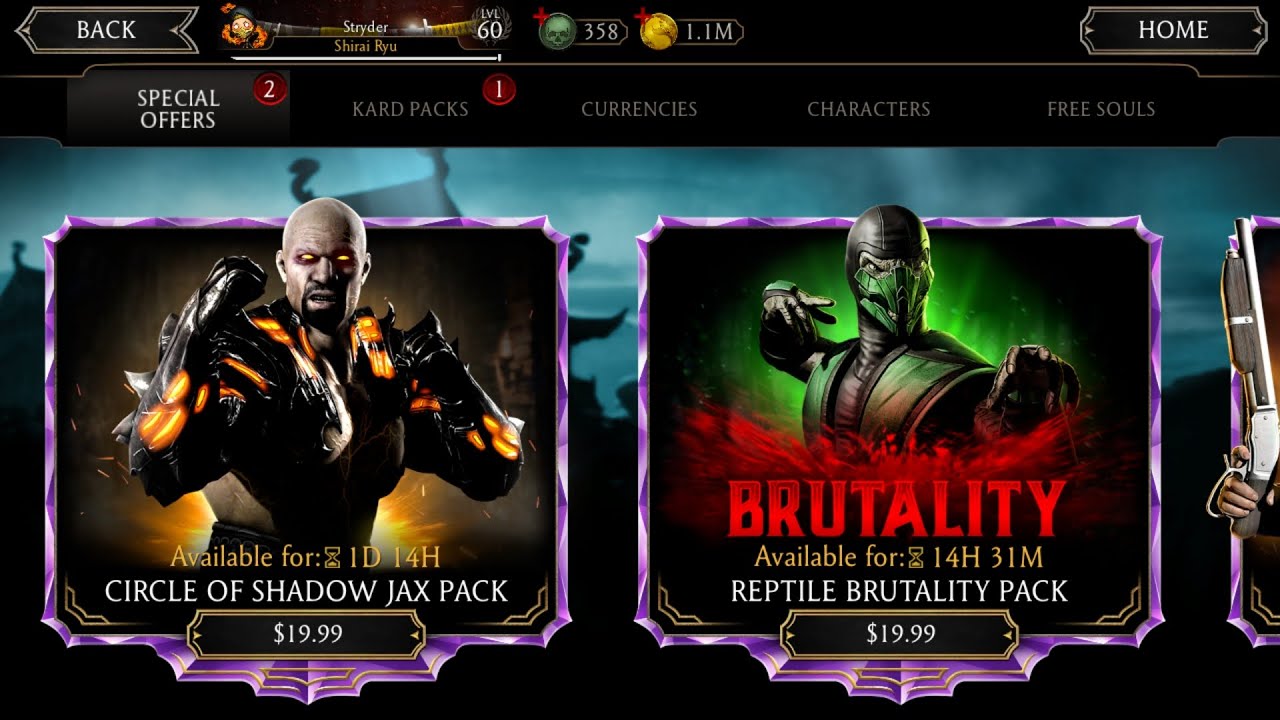 Diamond Reptile Brutality Pack Opening & Details - MK Mobile | Stryder Force
