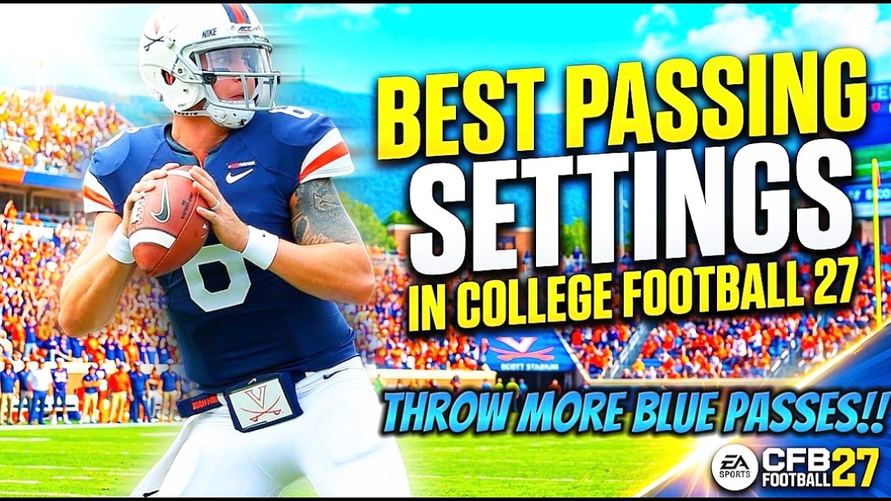 ЛУЧШИЕ НАСТРОЙКИ ПАСА В COLLEGE FOOTBALL 27!