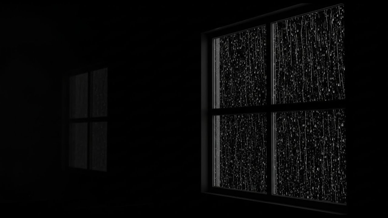 Rain Sound On Window with Thunder SoundsㅣHeavy Rain for Sleep, Study and Relaxation, Meditation