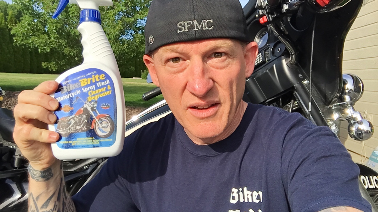 Bike Brite-Best Wet Wash Motorcycle Cleaner-Shine a Police Harley!