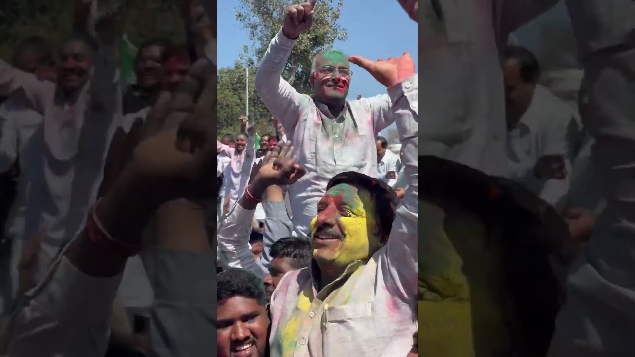 #mp #celebrate #holi #video #haryana #bjp #cm #trending #short #holispecial #festival #occation