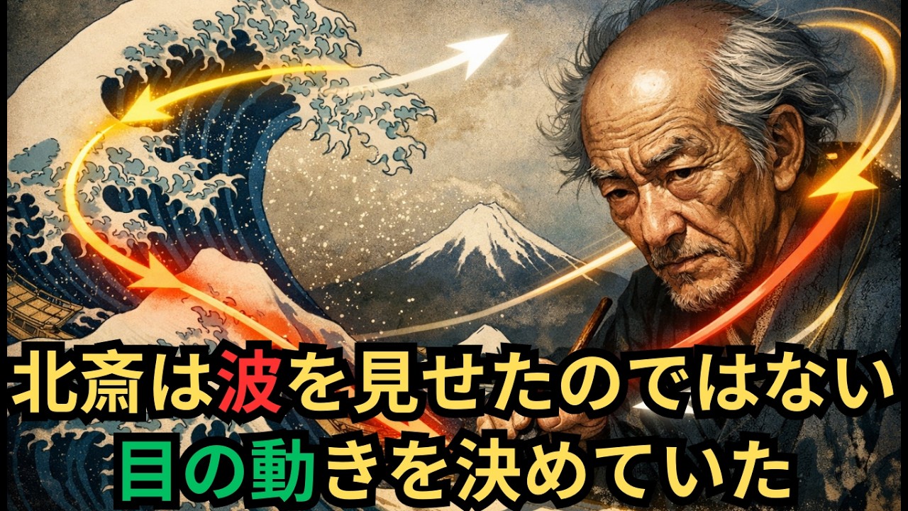 北斎の《神奈川沖浪裏》は波を描いた絵ではなく目を設計した絵