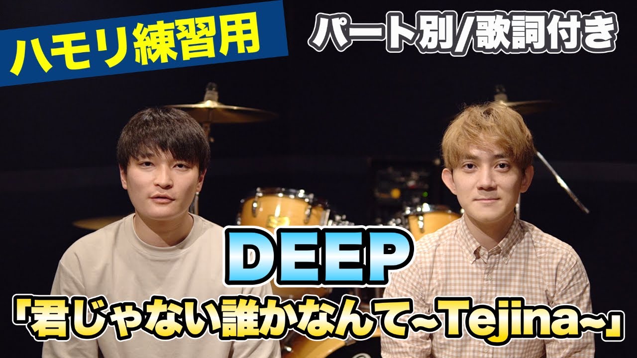 【ハモリ練習用】「君じゃない誰かなんて~Tejina~/DEEP」パート別、歌詞付き　カラオケで使える！はず！（ハモネプ経験者による実践編）