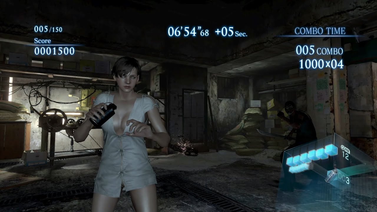 Resident Evil 6 mercenaries mod map ( Poisawan Depths ) - solo 150 c full - Sherry EX