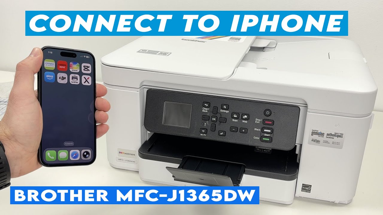 Brother MFC-J1365DW : How to Setup With Iphone Using Wi-Fi