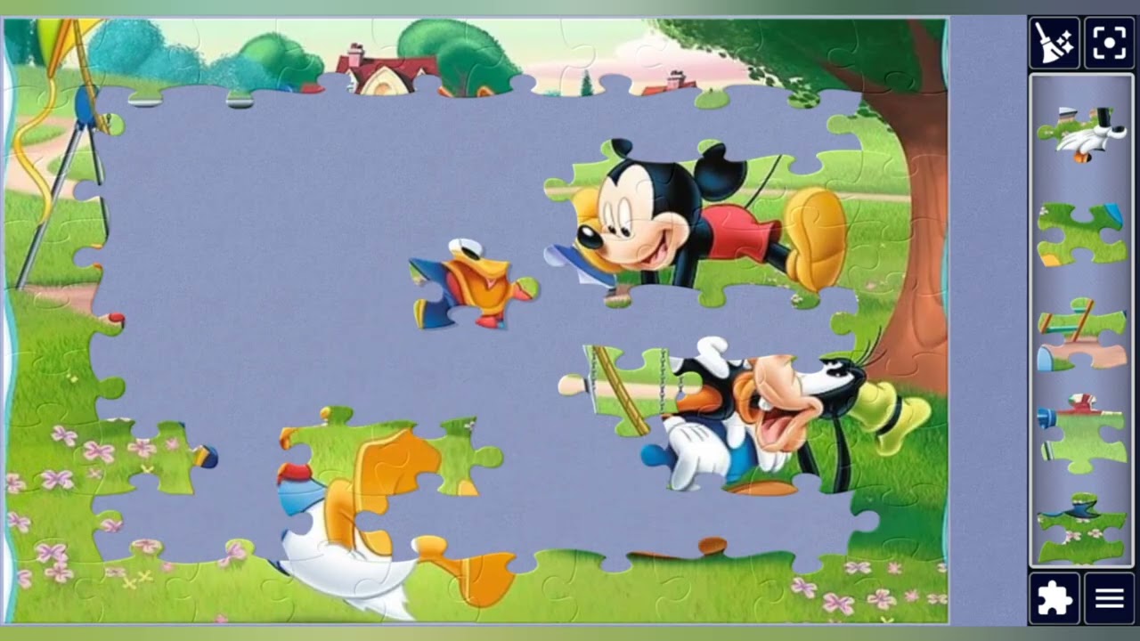 Swing,Slide & Laugh with Disney Stars puzzle 🛝🎡🎉😄🪄🎊//@jigsawart4512