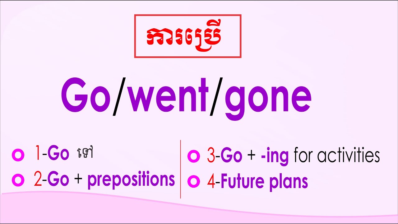 Using Go, Went, Gone | SChEnglish