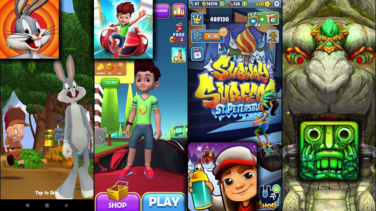 Looney Tune Vs Kicko and Super Speedo Vs Subway Surfers St  Petersburg Vs Temple Run 2 Lost Jungle