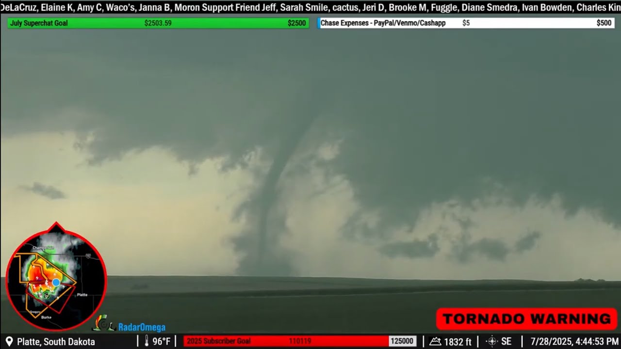 Tornado Intercept near Platte, SD (7/28/25) - Live As It Happened