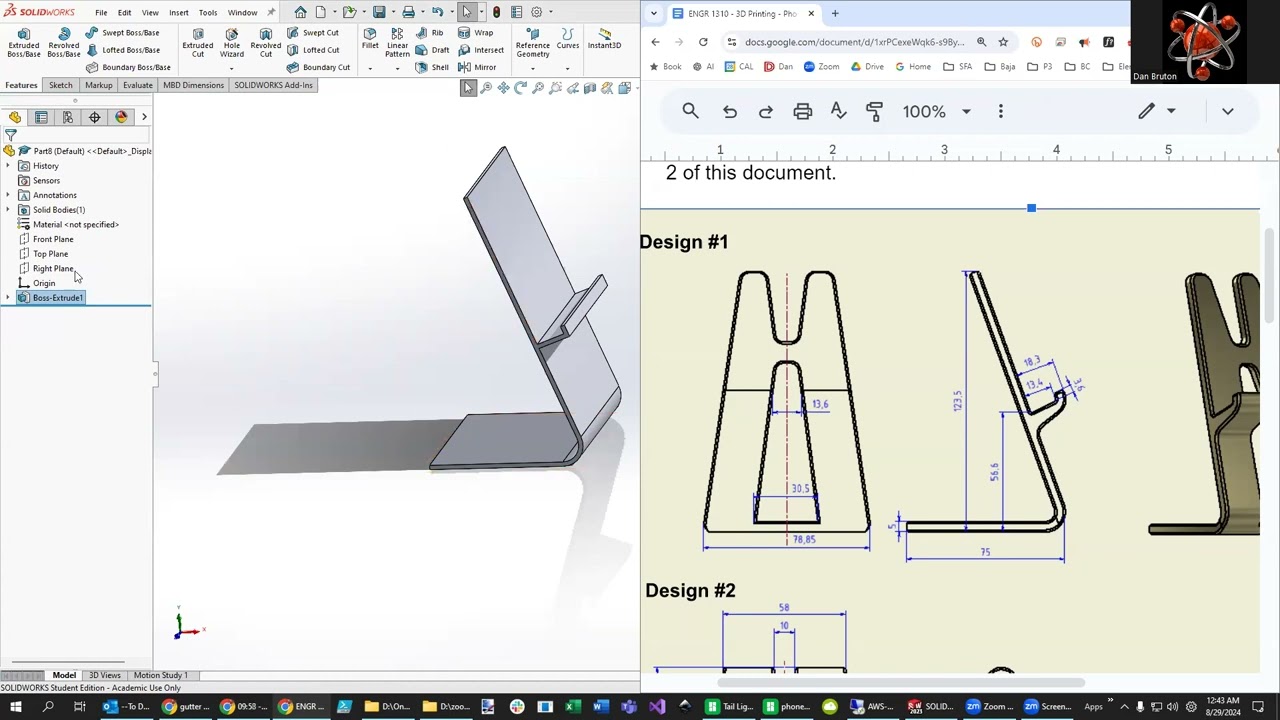 Phone Stand Design with SolidWorks