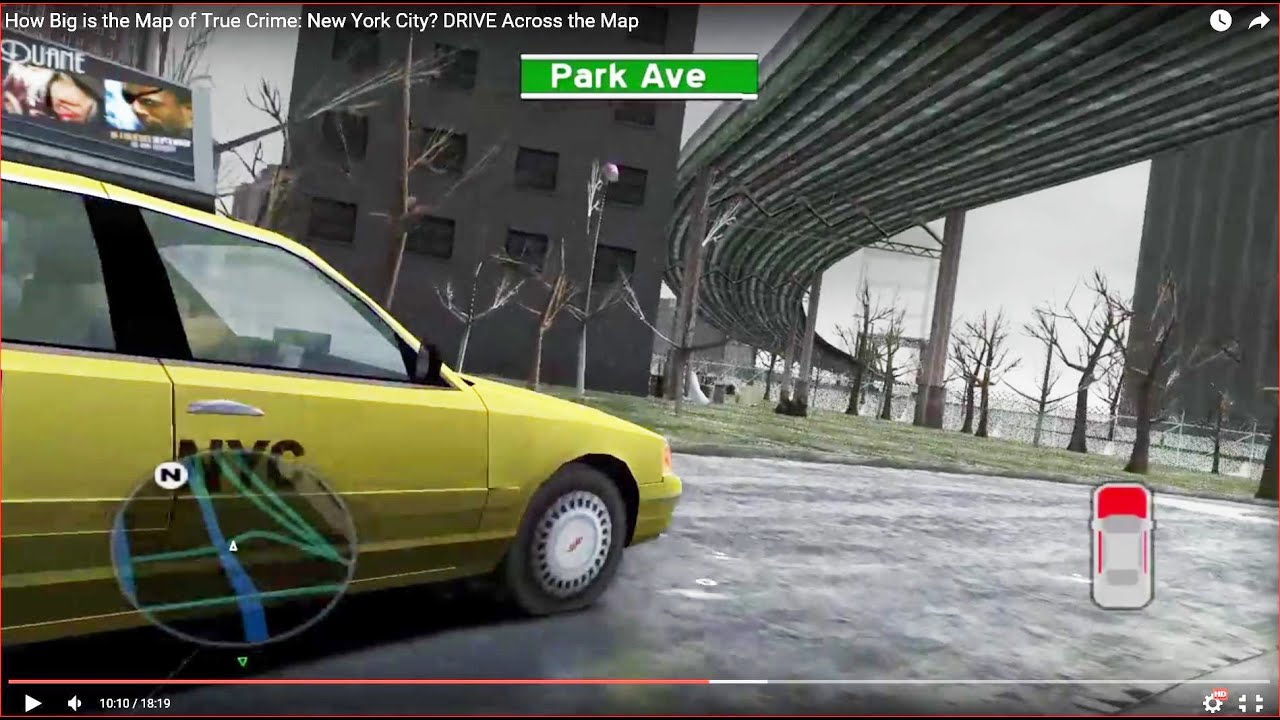 HOW BIG IS THE MAP in True Crime: New York City? Drive Across the Map