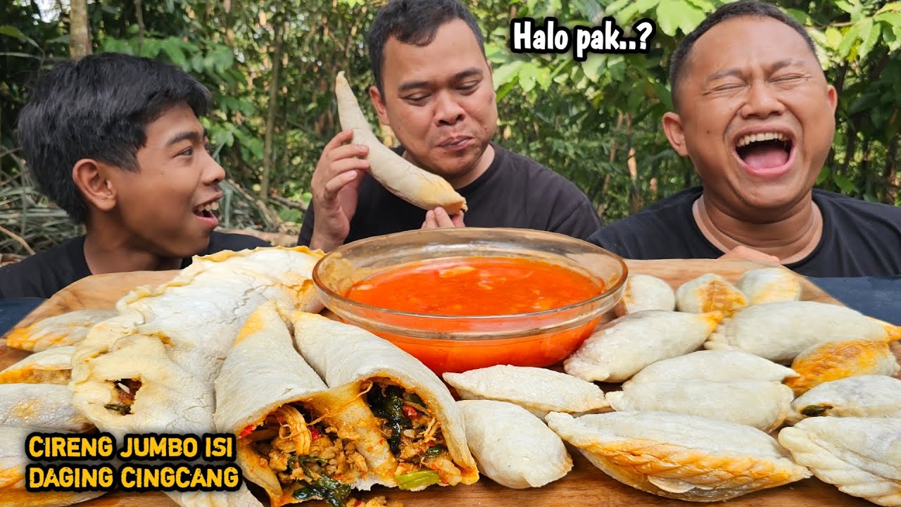 SESERUAN SESERIAN ! MAKAN CIRENG JUMBO ISI DAGING SAPI CINGCANG, KENYANG BANGET