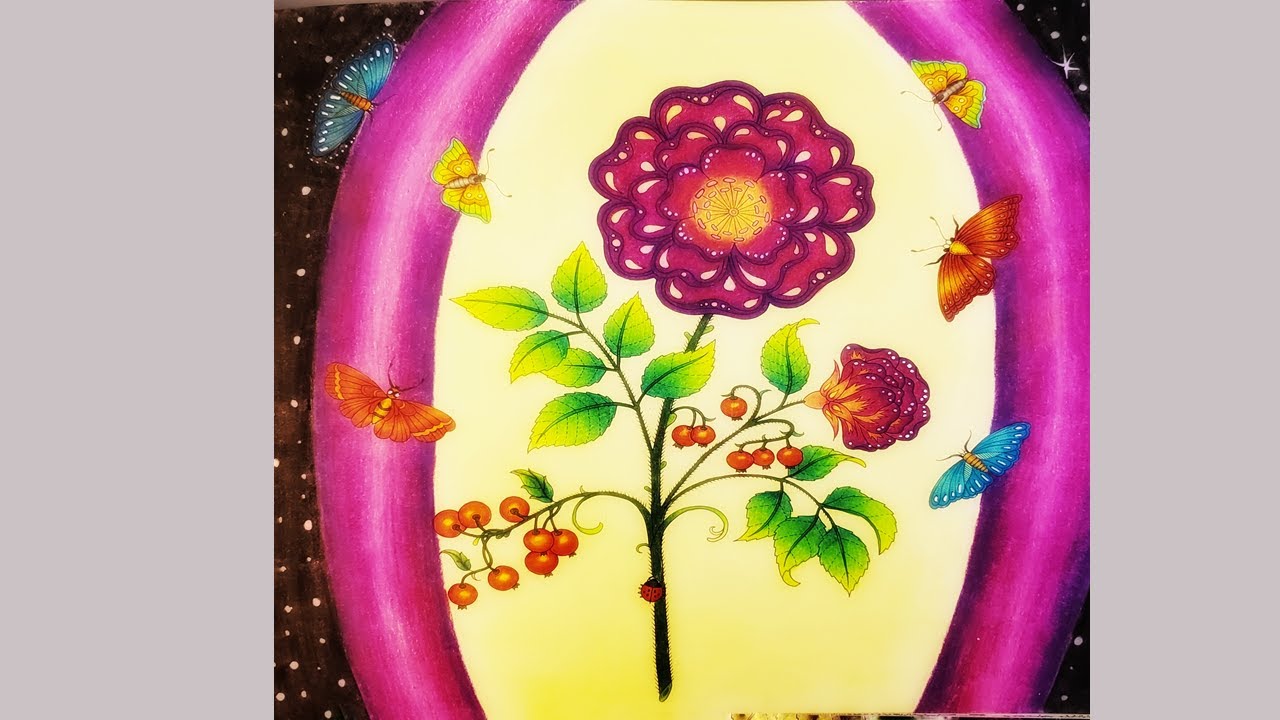 Color Along | Flower | Secret Garden by Johanna Basford