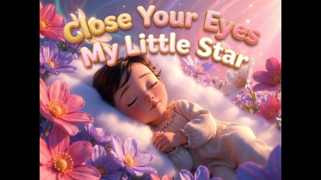 ⭐ Close Your Eyes My Little Star | Gentle Valentine's Lullaby for Babies & Toddlers | Sleep Music