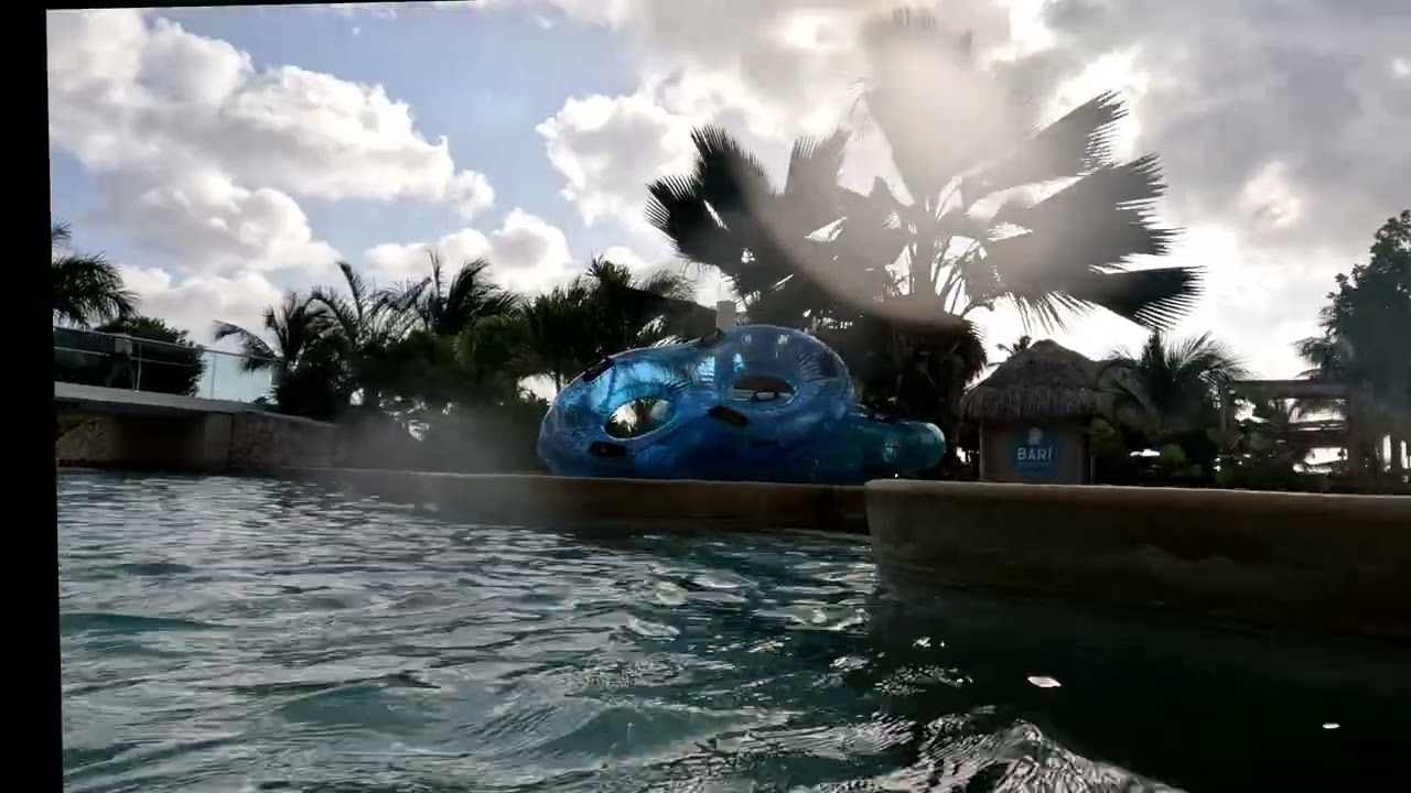 Lazy River Pool at Chogogo Dive and Beach Resort Bonaire first person view
